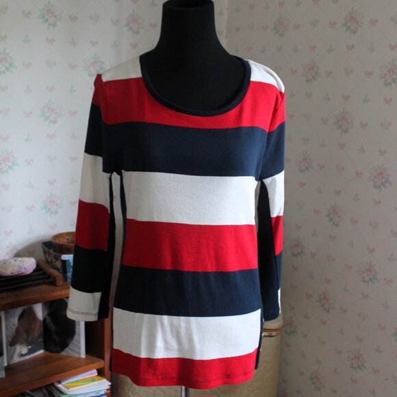 NWT Tommy Hilfiger Red White & Blue Sweater, Small - Picture 2 of 7